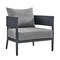Armen Living Argiope 4 Piece Outdoor Dark Gray Aluminum & Fabric Outdoor Conversation Set 840254333031 - alternate 5